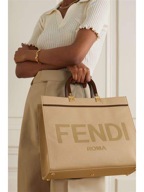 fendi balenciaga tan ferrari leather tote bags|Fendi canvas bag.